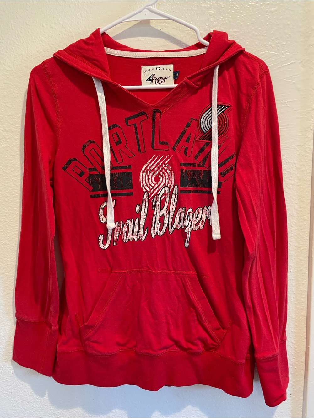G-III 4Her by Carl Banks Portland Trail Blazers NBA Red Sweatshirt Hoodie M